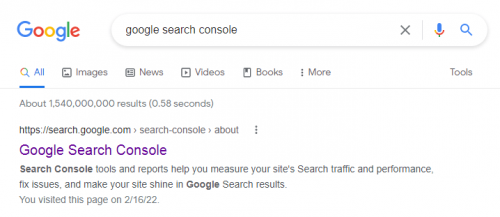 Go To Google Search Console