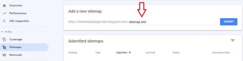Submit Sitemap in Console