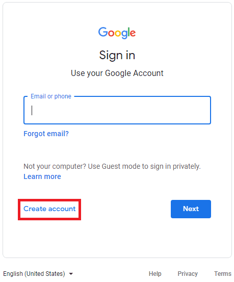 Create Free Gmail Account Sign Up